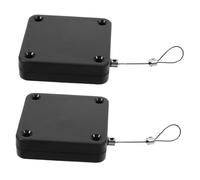 Gogogmee 2pcs Automatic Wall Mounted Door Closers Silent Self-Closing with Iron Pull Cord No Drilling Retractable Design for Bathroom Bedroom Interior Doors Anti-Theft Security