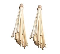 Gogogmee 2PCS Bamboo Wood Massage Sticks Long Handle Body Massage Tool for Neck Shoulder Back Legs Portable Lightweight Guasha Therapy Tools for Muscle Relaxation and Stress Relief