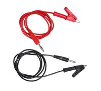 Gogogmee 2pcs Banana Plug to Alligator Clip Test Probe Leads Copper Wire for Electrical Lab Multimeter Red Black