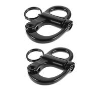 Gogogmee 2Pcs Black 52Mm Marine Grade Stainless Steel Swivel Snap Shackles for Sailing Rigging, Heavy Duty Quick Release Anchor Clips, Boat Hardware for Marine and Outdoor Use