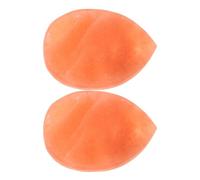 Gogogmee 2pcs Body Scrub Bar Deodorant Bath Accessories spa Tools Heart Shape Stone Natural Soap Bar Body Exfoliator Rose Salt Massage Stones Rock Salt Soap Rock Orange