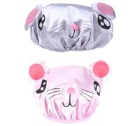 Gogogmee 2pcs Boys and Girls Bathing Hat Shower Cap for Boys and Girls Bath No Rinse Shampoo Cap Newborn Reusable Soft Material Comfortable Fit Lightweight Cartoon Design