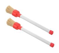 Gogogmee 2pcs Car Detailing Brush with Round Head Tire Shine Applicator Brush for Efficient Tire Cleaning and Paste Application Compatible with Various Vehicle Models