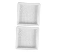 Gogogmee 2pcs Cement Paver Molds DIY Concrete Molds for Garden Path Maker Patio Walkway Stepping Brick Moulds Reusable Plastic Pavement Forms