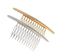 Gogogmee 2pcs Chic Hair Clips Simple Hair Combs Gold and Silver Stylish Hairpin Accessories for Girls for All Hairstyles Durable Alloy Material