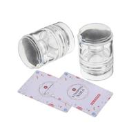 Gogogmee 2pcs Clear Silicone Nail Art Stamper with Transparent Heads for Precise French Tip Manicure DIY Decor Soft Jelly Material for Accurate Pattern Transfer and Easy Nail Stamping