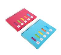 Gogogmee 2pcs Coil Notepads Portable Schedule Notebooks with Thickened Spiral Binding for Office Travel and Daily Planning in Blue and Rose Red