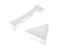 Gogogmee 2PCS Concave Glass Lens for Physics Experiments Polished Optical Lenses for Classroom Science Teaching and Safe for Student Use