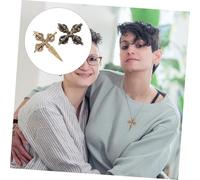 Gogogmee 2pcs Copper Vajra Pestle Pendants Keychain Necklace DIY Charm Accessories for Women Tibetan Buddhist Symbolism Unique Craft Jewelry