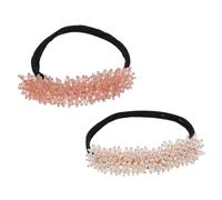 Gogogmee 2Pcs Crystal Hair Bun Maker Hair Donut Former Bun Holder for Women Stylish Elegant Accessories for Quick Messy Styling