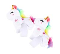 Gogogmee 2pcs Cute Plush Unicorn Slap Bracelets Soft Comfortable Animal Wristbands for Party Favors Birthday Decorations Design Compact Lightweight
