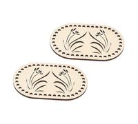 Gogogmee 2pcs Delicate Hollow-Out Wood Bag Bottoms for DIY Crochet Basket Craft Premium Wear-Resistant Material with Simple Elegant Design for Handmade Purse and Shoulder Bag Making