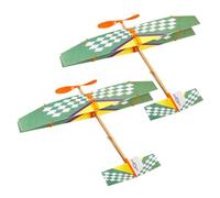 Gogogmee 2pcs DIY Glider Model Kit Rubber Band Powered Educational for Boys Stimulates Creativity and Logical Thinking Handcraft Materials Set with Random Colors Random Color