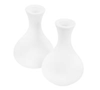 Gogogmee 2Pcs DIY White Ceramic Vase Blank Painting Craft for Family Fun Home Decor Boho Centerpieces Enhance Artistic Skills Creativity for Flowers and Personalization