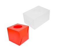 Gogogmee 2pcs Donation Raffle Box with Slot Transparent Frosted Suggestion Ballot Boxes for Voting Fundraising Donation Card and Small Item Storage Multipurpose Collection Containers