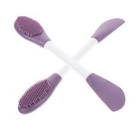 Gogogmee 2pcs Double-sided Silicone Facial Mask Brush Soft Mud Mask Applicator for Creams and Lotions Gentle and Firm Silicone Spatula for Even Skincare Application