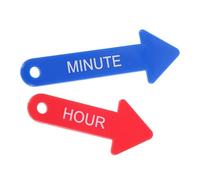 Gogogmee 2Pcs Educational Clock Hands Set Rotatable Hour and Hands for Teaching Skills for Home and Classroom Use for DIY Crafts and Learning Activities
