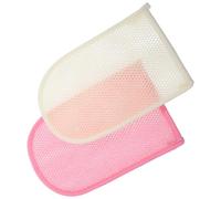 Gogogmee 2pcs Exfoliating Bath Gloves for Shower Scrubbing Deep Cleansing Body Scrubber Gloves with Rich Texture for Back Neck Feet Gentle Removal of Dead Skin Smooth Skin Care