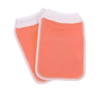 Gogogmee 2Pcs Exfoliating Bath Gloves Thick Plant Fiber Shower Mitts for Body Scrub and Back Cleaning Lightweight Quick-dry Shower Towels for Neck Shoulders Pores Cleansing