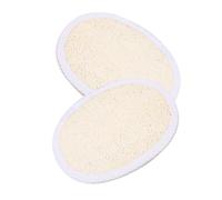 Gogogmee 2Pcs Exfoliating Loofah Sponge Pads with Lanyard for Gentle Body Scrubbing and Deep Cleansing Rich Production Quick Dirt Removal Suitable for Daily Shower Use