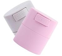 Gogogmee 2pcs Eyelash Glue Holder Storage Container for Eyelash Extensions, Wear-resistant Ps Material, Moisture Preventing Sealed Jar, for Travel and Families