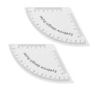Gogogmee 2pcs Fast Drawing Eyebrow Ruler Tool PVC Mapping Stencil for Precise Symmetry Shaping Makeup Guide Accessories for Professional and Home Use