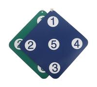 Gogogmee 2pcs Fencing Training Target for Precision Touch - Wall Hanging Rubber Pad for Indoor Sabre Epee Foil Practice, Anti-Puncture, Blue and Green, 13in Diameter