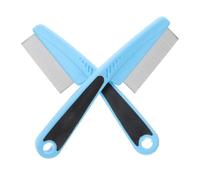 Gogogmee 2pcs Fine Metal Comb for Dandruff Removal, Scalp Hair Pick with Fine Teeth, Adults and Pets, Small Blue and Black Combs for Precise Grooming