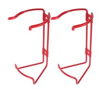 Gogogmee 2pcs Fire Extinguisher Wall Bracket Heavy Duty Iron Steel Holder Outstanding Durability Red Wall Mounted Fire Extinguisher Brackets for Boat Commercial Use