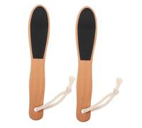 Gogogmee 2PCS Foot Care Wooden Handle Foot Files for Dead Skin and Callus Removal Pedicure Scrub Tools with Ergonomic Grip for Men and Women Easy Exfoliating and Gentle Hard Skin Remover