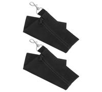 Gogogmee 2PCS Golf Pouch Bag Nylon Tee Holder Zipper and Metal Swivel Clasp Portable Golf Ball Storage Waist Utility Bag