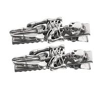 Gogogmee 2pcs Goth Skeleton Hair Clips for Halloween Parties Elegant Skull Barrettes Hair Accessories for Women and Girls for Cosplay and Costumed Events