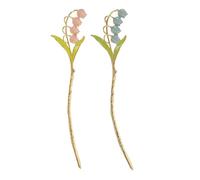 Gogogmee 2pcs Hair Chopsticks for Women Girls Vintage Hairpin Curly Hair Updo Tools Pink