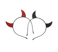 Gogogmee 2pcs Halloween Devil Headbands Sequin Horn Shape Hair Hoops Party Cosplay Costume Supplies for Girls Halloween Costumes
