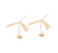 Gogogmee 2pcs Handmade Bamboo Dragonfly Balanced Scientific Model for Educational Coordination Brain Development Early Learning Color