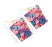 Gogogmee 2pcs Handmade Canvas Pencil Roll Holder with Colorful Maple Leaf Pattern Organizer for Watercolor Paintbrush Storage and Sketching Tools Portable Artist Wrap Bag