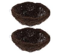 Gogogmee 2pcs Handmade Woven Rattan Bird Nest Natural Bird Hut Weather-resistant Cozy Breeding and Sleeping Nest Garden Home Party Easter Decoration