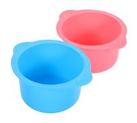 Gogogmee 2Pcs High Temperature Resistant Silicone Wax Bowl Liner Non Stick Reusable Wax Applicator Bowl for Hair Removal Wax Therapies Versatile Beauty Tool
