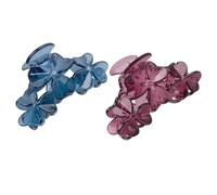 Gogogmee 2Pcs Hollow-out Three-petal Hair Claw Clips for Women Stylish Resin Hairpins for Thick to Fine Hair Use Decorative Accessories for Party Travel Daily Wear