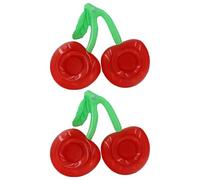 Gogogmee 2pcs Inflatable Cherry Shape Drink Holder PVC Floating Cup for Pool Party Decorations Summer Beach Fun Stable Water Float