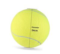 Gogogmee 2Pcs Inflatable Tennis Ball Large Rubber Pet with Gas for Durable and Training for Signature Games and Chewing Fun