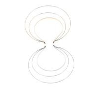 Gogogmee 2pcs Iron Triple Layer Radiant Circle Headband Goddess Crown for Women Hanfu Cosplay Wedding Bridal DIY Craft Hair Accessories