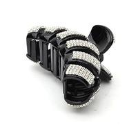 Gogogmee 2pcs Large Rhinestone Hair Claw Clips for Women Acrylic Hair Accessories Black Strong Hold for Thick for Daily Styling