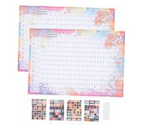 Gogogmee 2pcs Large Wall Calendar Monthly Planner Jumbo Print Aesthetic Yearly Organizer for Family Office School Minimalist Wall Monthly Scheduler for Efficient Event Tracking
