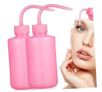 Gogogmee 2pcs Lash Washing Squeeze Bottles Pink Plastic Eyelash Cleaning Tools with Angled Narrow Spout for Precise Liquid Control and Portable Use