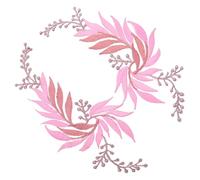 Gogogmee 2pcs Leaf Shape Garment Patches with Glue Embroidered Appliques for Sewing DIY Clothes Decoration Accessories for Jackets Shoes and Handicrafts