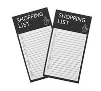 Gogogmee 2pcs Magnetic Refrigerator List Pads with English Text Portable Notepads with Full Magnet Back for Fridge and Metal Surfaces Convenient Shopping To-do Memo Pads for Home