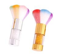 Gogogmee 2pcs Makeup Blush Brush Multi-function Cosmetics Brushes for Woman Portable and Essential for Daily Makeup Application