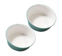 Gogogmee 2pcs Medium Plastic Face Cleansing Washing Basin and Foot Soaking Tub Dual-color Green White for Salon and Home Bathroom Use