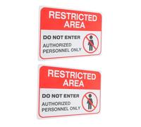 Gogogmee 2pcs Metal Do Not Enter Sign Weatherproof Restricted Zone Warning for Personnel Only Indoor Outdoor Safety No Entrance Sign